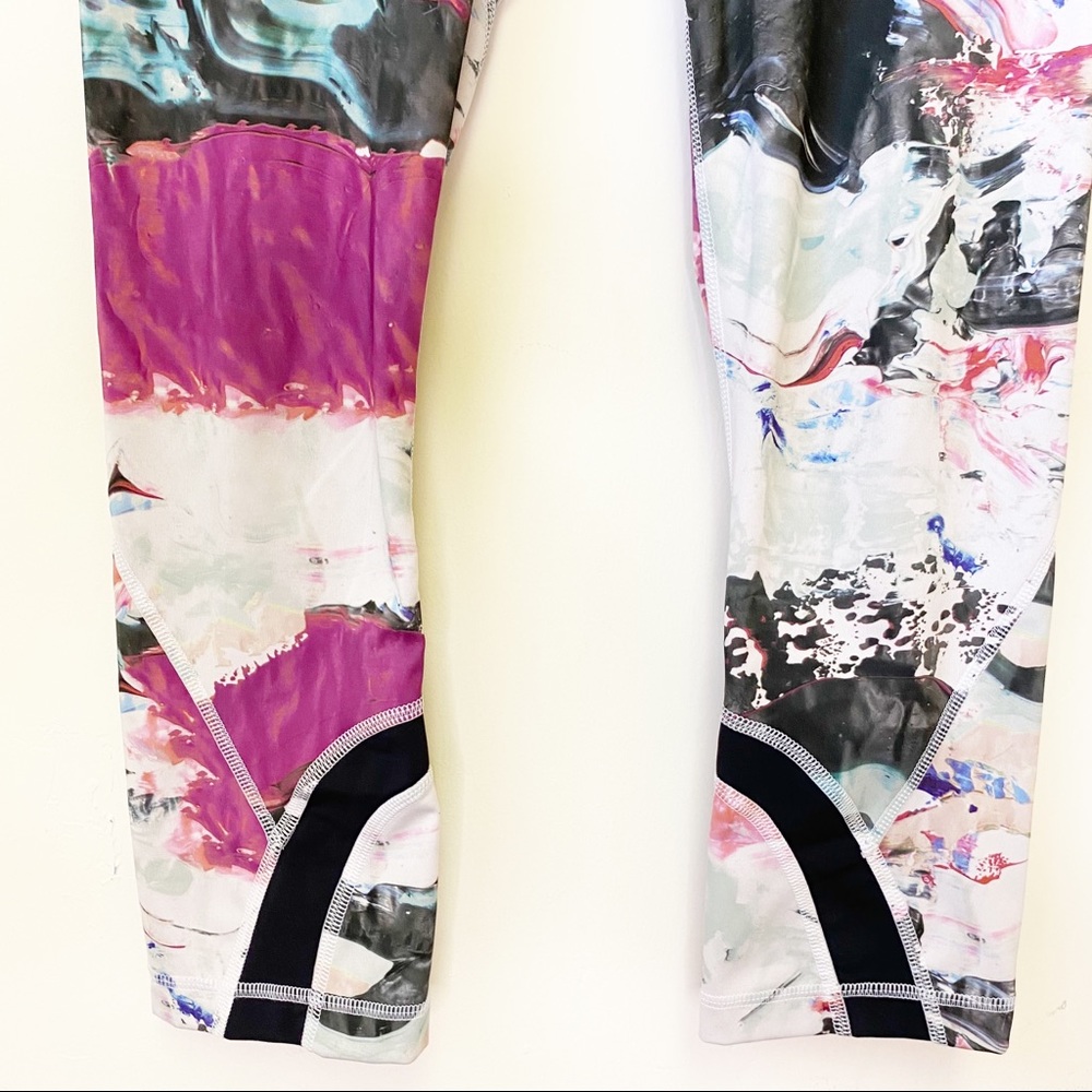 LULULEMON Run Inspire Crop Leggings pigment wave 4 printed yoga - Picture 6 of 13